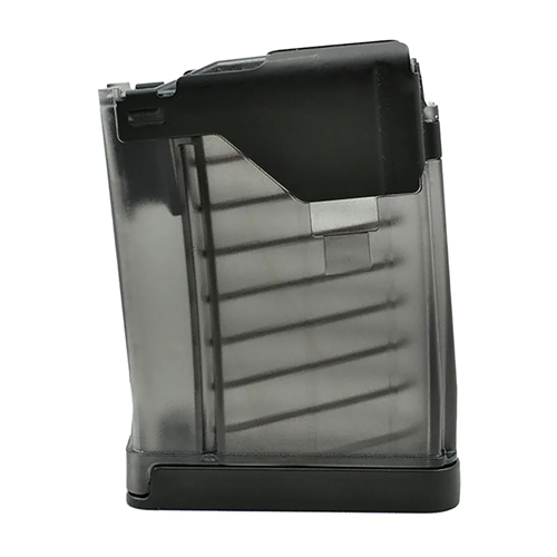 Lancer L5AWM GEN 2 10RD magazine in smoke color, featuring durable polymer and steel feed lips for reliability.